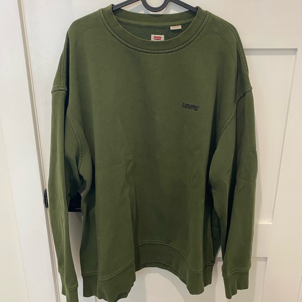 Levi's Men's Olive Crewneck Sweater